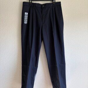 NWT Dockers Relaxed Fit Signature Navy Pant 34x29 Cotton Stretch Work Casual